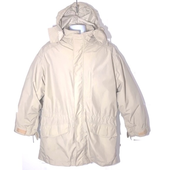 Eddie Bauer Men's EBtek Zip-Out Hoodie Goose Down Parka Sand Beige Size Medium - Picture 2 of 15